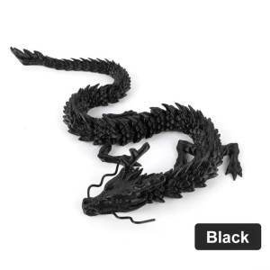 3D Printed Chinese Dragon Full Body Joints Movable Home Furnishing Decoration Ornament Worth Collecting Creative Toys 3D Printed Articulated Dragon 3D Printed Dragon Crystal Dragon Fidget Toys with Movable Joints for Fish Tank