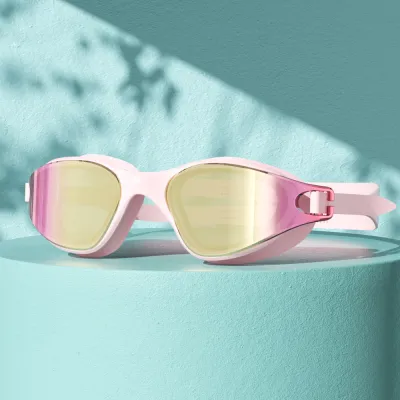 【แว่นตาว่ายน้ำ + หมวกว่ายน้ำ】ผู้ใหญ่ Goggles แว่นว่ายน้ำ HD กันน้ำและกันฝ้า ใช้ได้ทั้งชายและหญิง อุปกรณ์ว่ายน้ำ