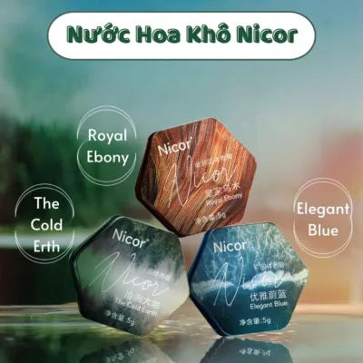 Sáp Nước Hoa Nicor Mini 5g Combo 2 Hộp – Nước Hoa Khô Bỏ Túi Thơm Lâu Cho Nam Nữ