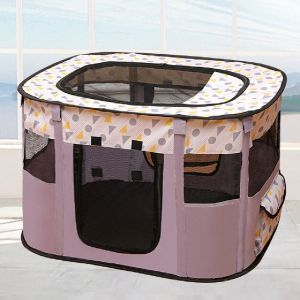 CUTE ELVES Portable Pet Playpen Collapsible Breathable Cat Delivery Room Visible Waterproof Dog Enclosure Travel