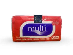 1 PCS MP-12 TISU WAJAH MULTI 500ply MERAH 250s/Facial tissue serbaguna 500 ply