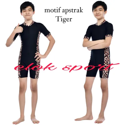 baju renang ABG-REMAJA usia 10-15th baju renang pria-wanita DV- tangan pendek MOTIF REMAJA