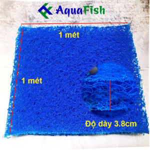 Bùi nhùi (Jmat) ép nhiệt kích thước 1mx1m giúp nuôi vi sinh lọc nước bể cá hồ cá koi