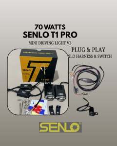 SENO T1 PRO 70 WATTS SENLO MATRIX ORIGINAL MINI DRIVING LIGHT V3 PLUG & PLAY WITH SENLO HARNESSES & SENLO SWITCH 7 MODES