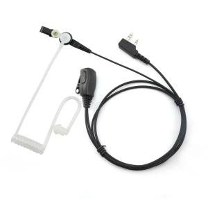 For Kenwood/Baofeng/WLN Radio Walkie Talkie 2-Pin PTT Mic Earpiece Security Surveillance Covert Acoustic Tube headset