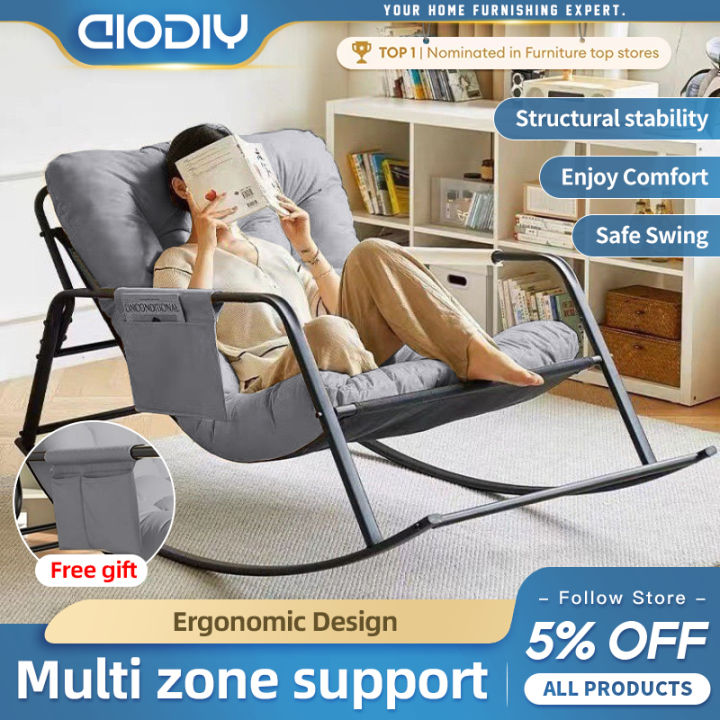 Rocking Chairs for Adults with Cushion Reclining Chair Lazy Chair ...