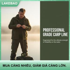 【LAKEBAO】 20m cá chép dây câu mềm hooklink tráng bện mài mòn kháng cá chép lãnh đạo cho weedy hồ