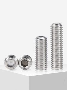 M1.6 M2 M2.5 304 Stainless Steel Hex Socket Cup Point Set Screw Headless Hexagon Socket Grub Screw DIN916