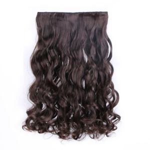 JON09 Invisible 60cm One Piece Clip In Natural Full Head Heat Resistant for Women Lady Hair Extensions Hairpiece Curly Hair