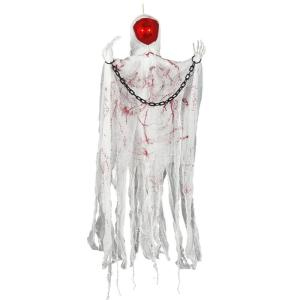 Scary Skeleton with Sound Effect Light up LED Eye Voice Activated Skeleton Hanging Decoration For Inside Outdoor