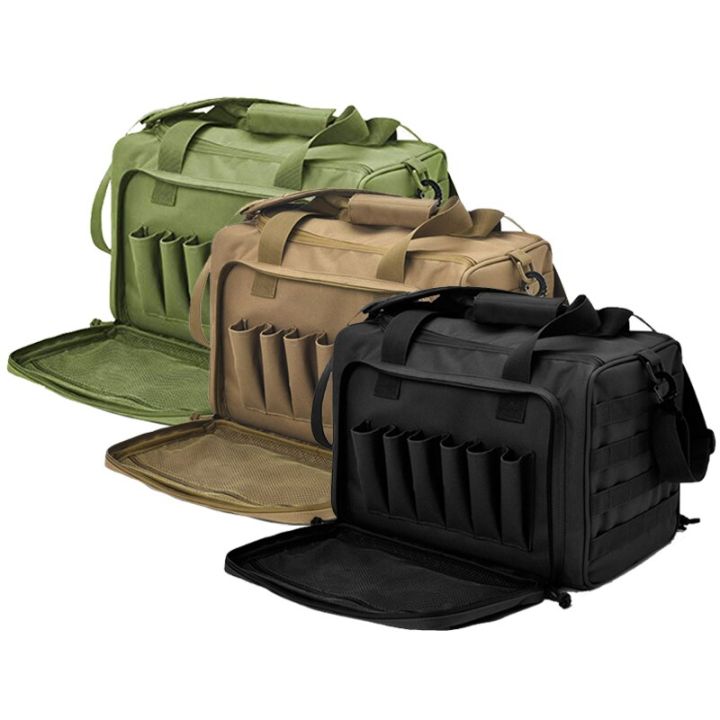 Shooting Range Bag Molle System Outdoor Hunting Accessory Nylon Case Bag  Tool Shoulder Pack Sniper Black