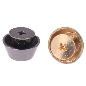 Minwen 10sets Metal Bag Legs Bottom Rivets For DIY Leather Studs Bag Wear Protection Rivets For Bag Bottom Bag Belt Accessories