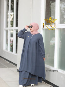 arumi tunik set rok terbaru murah kekinian setelan jumbo matt cinkle airflow pakaian muslimah