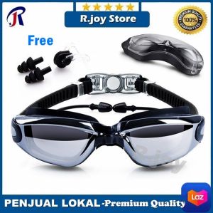 Kacamata Renang dengan Penutup Telinga & Peralatan Berenang Anti UV