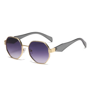 AU New stylish sunglasses with a high-end feel featuring a unique and modern square frame polygonal design and metal accents offering UV protection