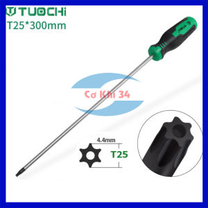 Tua vít Tô vít hoa thị có lỗ cầm tay dài 300mm hãng TUOCHI các kích cỡ T10/T15/T20/T25/T27/T30/T40