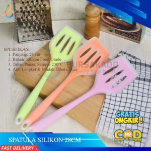 Sodet Spatula Silikon Tahan Panas Spatula Garis Silicone Anti Lengket Food Grade