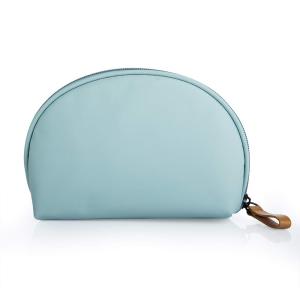 Hekyip Half Moon Cosmetic Bag Travel Makeup Pouch Portable Waterproof Cosmetic Pouch for Girls Women Small (ALL BLACK)