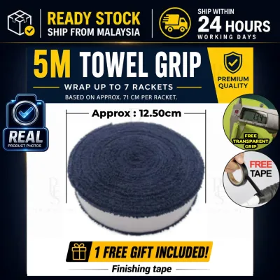 5 METER / 10 METER*3CM BADMINTON TOWEL GRIP / RACKET GRIP *FREE 1 GRIP TAPE*