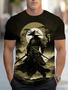 Japanese Style Mens T-Shirt Graphic Tee Fashion Casual Short Sleeve Top 3D Printed T-Shirts Harajuku Tees Summer Mens Clothing