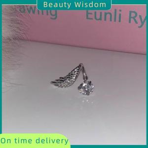 Beauty Wisdom 2Pcs Versatile Exquisite Shiny Wing Ear Bone Nail For Women Fashion Personalized Piercing Earrings Jewelry Accessories Gifts