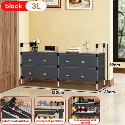 SPACEMADER Dustproof Shoe Rack Cabinet 10-Layer Large Capacity Stackable Shoe Organizer with Cover Space Saving Storage for Home Entryway Philippines
