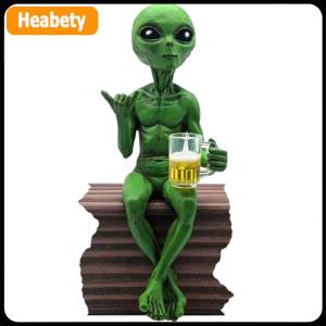 【2-3 days delivery】 Alien Resin Statue Ornament Alien Garden Sculptures & Statues Yard Best Art Decor For Indoor Outdoor Home Or Office Collectible Figurine Gift