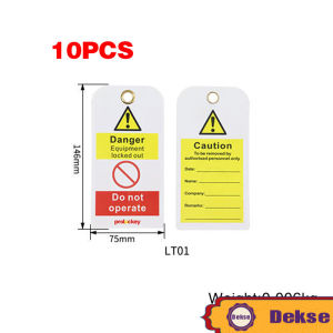 10pcs Tag Out Loto Safety / Do Not Operate Label Tag / Safety Padlocks Lockout Tag Out