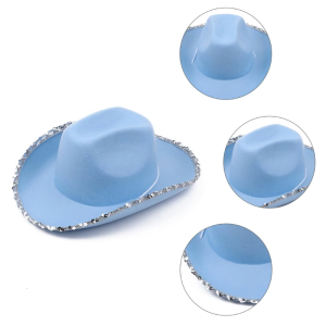 Western Cowboy Hats Jazz Hat for Women Festival Cowboy Hat Church Hat Model Show Cowboy Hat Felt Hat Adult Men Hat