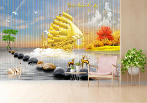 Tranh thuyền buồm 3d gạch men