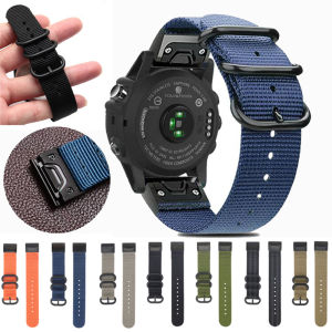Zenia 22มม.26มม.Quick Fit ผิวนาฬิกากีฬาไนลอนสายสำหรับการ์มิน สำหรับ Garmin Quatix Fenix 8 E 7X 7 6 6X Pro Sapphire Solar 5 5X 3 Forerunner 965 970 Approach S70 47mm S60 S62 Instinct MARQ Descent G1 G2 Mk1 Mk2 Mk3i 51mm D2 Mach 1 Tactix Enduro Epix Gen 2