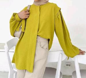 Pita Kemeja Crinkle Airflow Premium Ukuran M L XL XXL XXXL 4XL - Blouse Jumbo - Atasan Wanita Jumbo