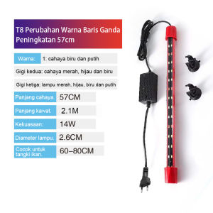 V.TOP Lampu LED T8 Akuarium Lampu Tiga Segmen Yang Berubah Warna Lampu Rumput Akuatik For Fish Tank