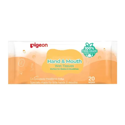 Pigeon Hand & Mouth Wet Tissues 20S 2 In1 Pack
