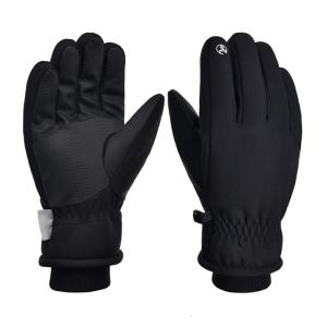 Găng tay trượt tuyết trượt tuyết màu đen chống nước Màn hình cảm ứng Windproof cho tập luyện thể thao ngoài trời giữ tay ấm
