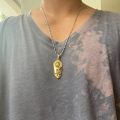 Kalung Liontin Yin Yang Variasi Tulisan China Gold Silver / Taoist Retro Edict Pendant / YinYang Symbol Necklace Taoism Pendant + Chain / Accessories Protection Safety Amulet Lucky Charm Import / Six Character Mantra Tao Simbol Pelindung Kebahagiaan. 