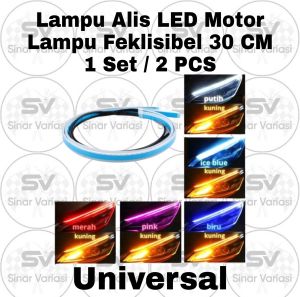 Lampu Led Alis Welcome DRL Running 2 Mode 30CM Fleksible Universal 1 Set / 2 PCS