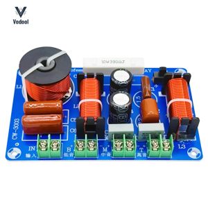 250W HiFi Audio Speaker Crossover Treble Medium Bass 3 Ways Speaker Filter Crossover 5200Hz-5500Hz Adjustable for Home Theater Speaker Upgrade [Vodool Shophouse]