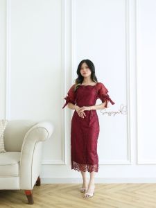SAFFIYA- Dress Elvira （PREMIUM) / Dress Wanita Terbaru / Dress Pesta / Dress Natal / Dress Kondangan
