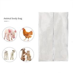 Thickened Disposable Animal Body BagLeak Proof Pet Body Disposal BagBiodegradable Pet Body BagPet Funeral Bag White
