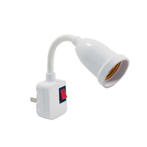 Chuôi Đèn Đui Đèn E27 Thân Uốn Dẻo Lò Xo Có Công Tắc Điều Chỉnh 360 20cm 25cm