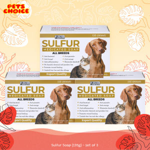 Sulfur Soap For Cats and Dogs 135g Set of 3