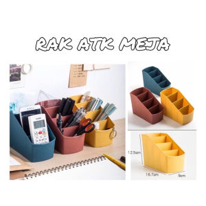 BD - RAK ATK 4 SEKAT KOTAK PENYIMPANAN ALAT TULIS SERBAGUNA RAK ATK MEJA KANTOR 4 SEKAT