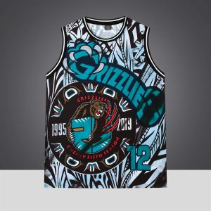 Jeans Fritz Memphis Grizzlies 25th Anniversary Jersey #12 3D Printed Graffiti Sleeveless Vest Sports & Streetwear Tank Top