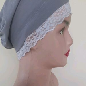 ciput daleman kerudung serut renda kaos rayon instan