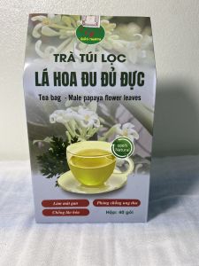 Hoa đu đủ đực túi lọc Bảo Khang (hộp 40 gói) trà lá hoa đu đủ đực mát gan lão hóa ung thư tốt cho tiêu hóa HN