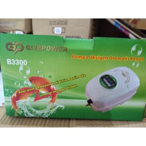 GIVEPOWER B3300 Air pump /aerator AC DC otomatis