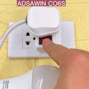 THAILAND- Ổ cắm (Phích cắm) TOSHINO AW1-A  chuyển đổi 3 chấu sang 2 chấu kèm công tắc 2000W