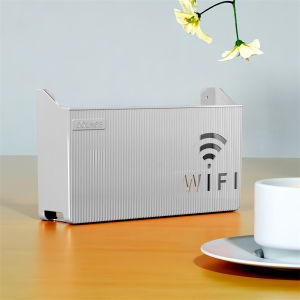 Wall Mounted Wifi Router Shelf ABS Router Organizer No-punch Installation Router Rack