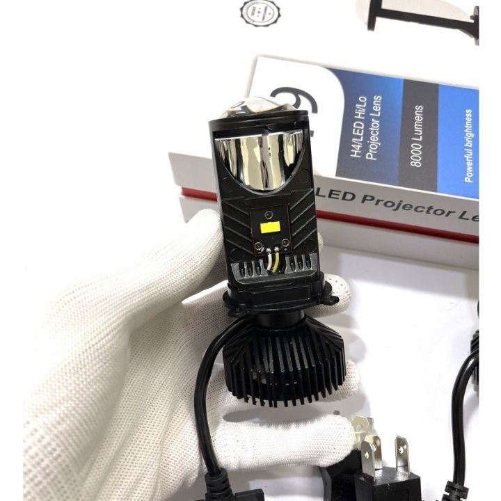 Đèn pha LED H4 T9 PRO 2024 bi cầu mini cắt sáng dùng điện bình 12v ...